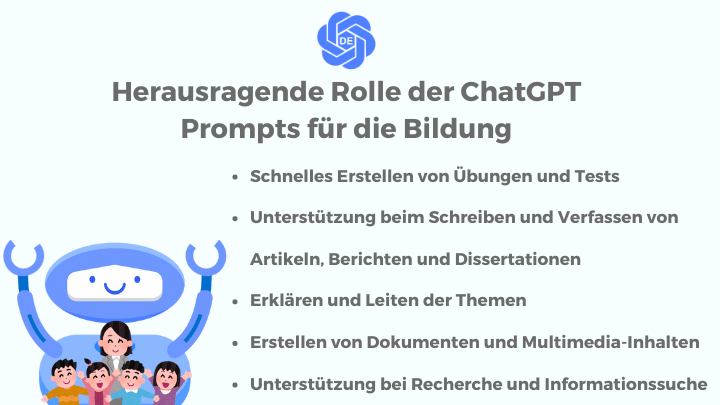 Herausragende Rolle der ChatGPT Prompts für die Bildung