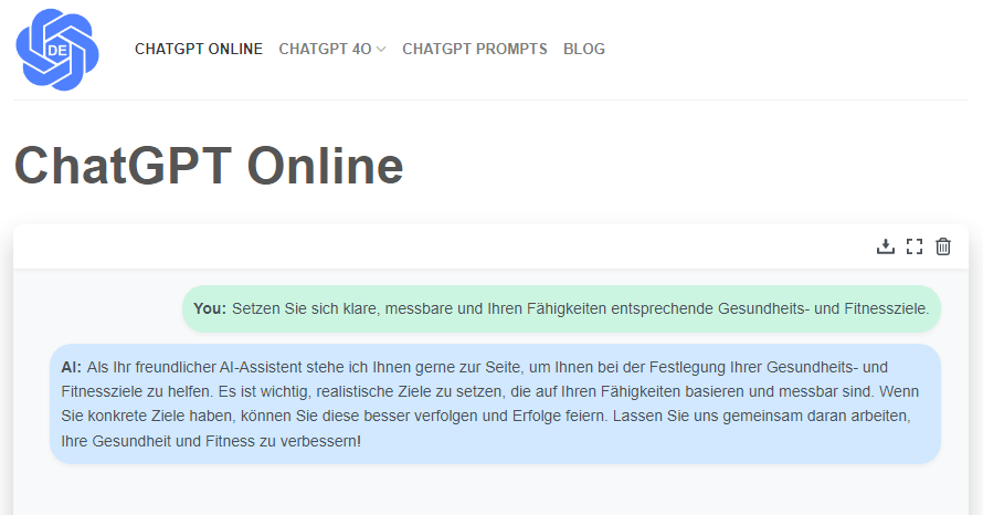 Zielsetzung mit ChatGPT Prompts für Fitness