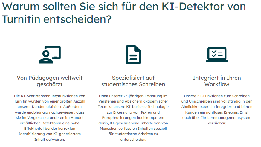 Warum sollten Sie sich für den KI-Detektor von Turnitin entscheiden?