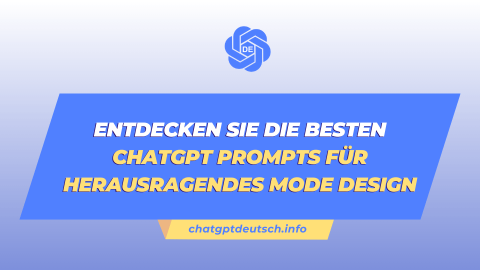 ChatGPT Prompts für herausragendes Mode design