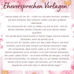 Eheversprechen Vorlagen
